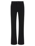 Mother Denim Black Cotton Flared Jeans