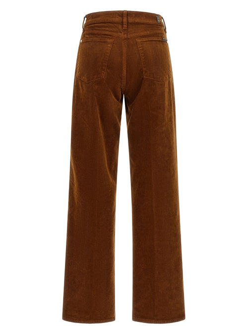 7 For All Mankind Brown Cotton Casual Pants