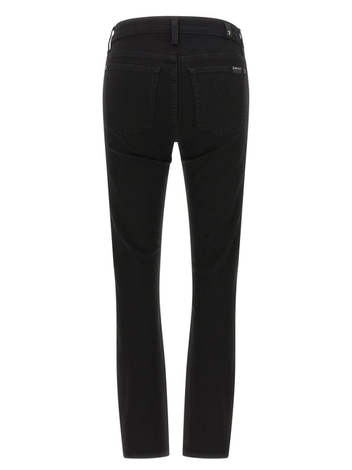 7 For All Mankind Black Cotton Skinny Jeans