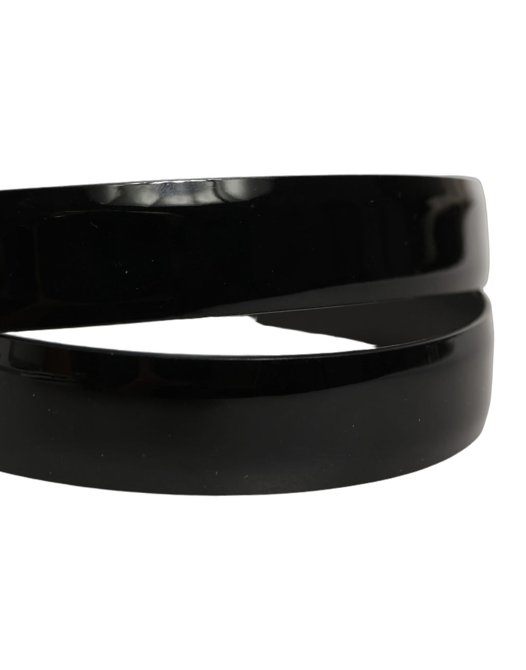 Dolce & Gabbana Black Classic Leather Gold Tone Buckle Belt
