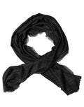 Dolce & Gabbana Men Black Viscose Polka Dot Fringe Shawl Lace Stole