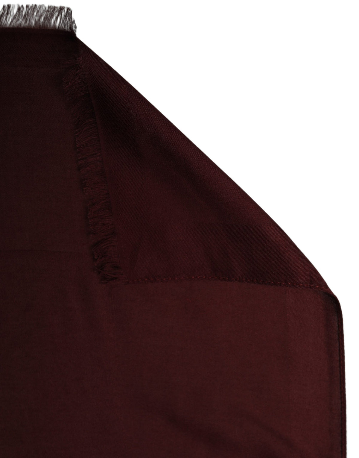 Dolce & Gabbana Burgundy Modal Frayed Edge Lace Stole Scarf