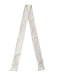 Dolce & Gabbana Men White Satin Silk Fringed Lace Stole Scarf