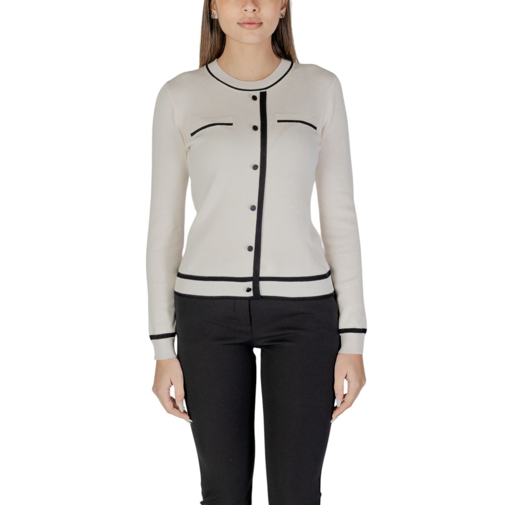 Morgan De Toi Cream Viscose Cardigan