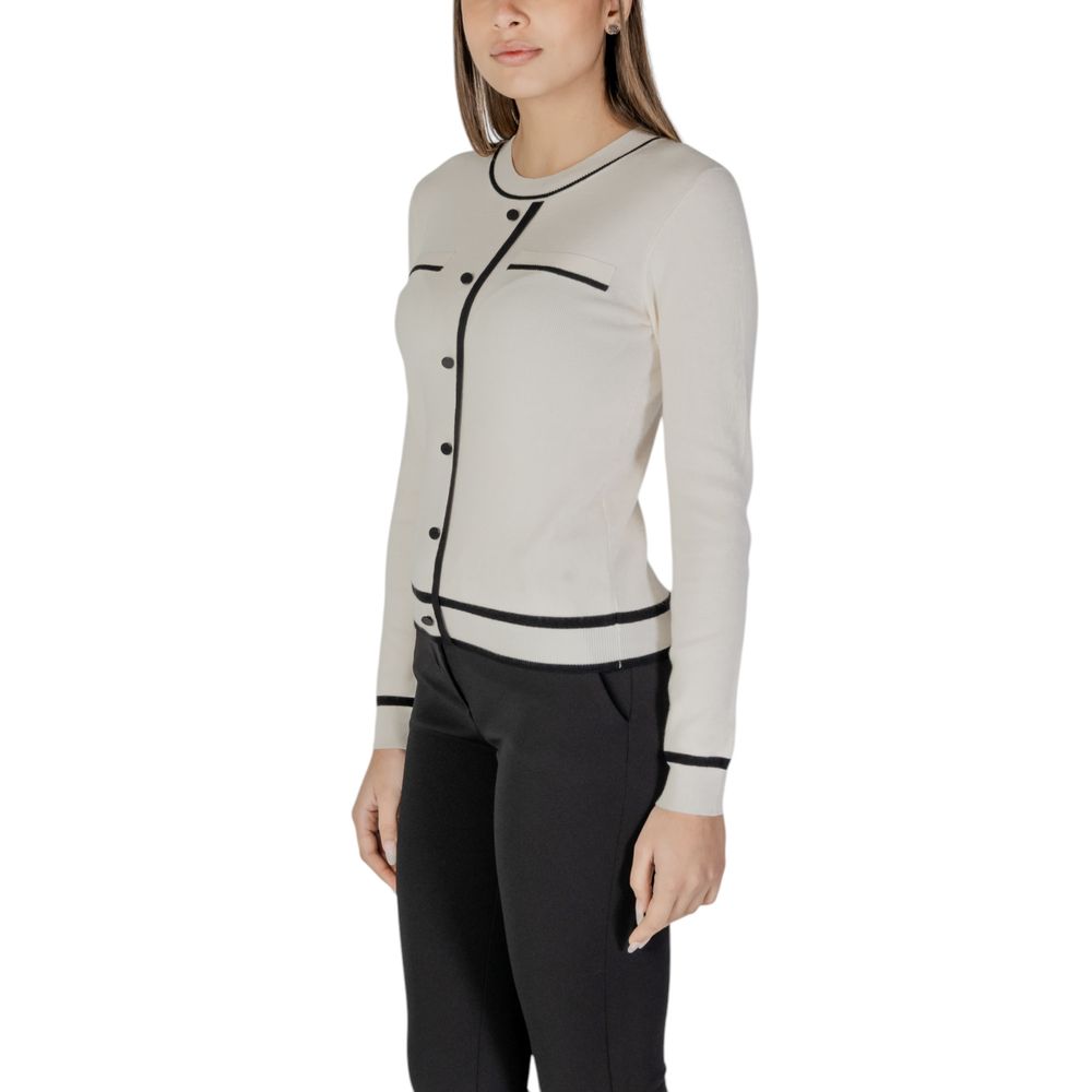 Morgan De Toi Cream Viscose Cardigan