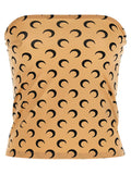 Marine Serre Beige Polyamide T-Shirt