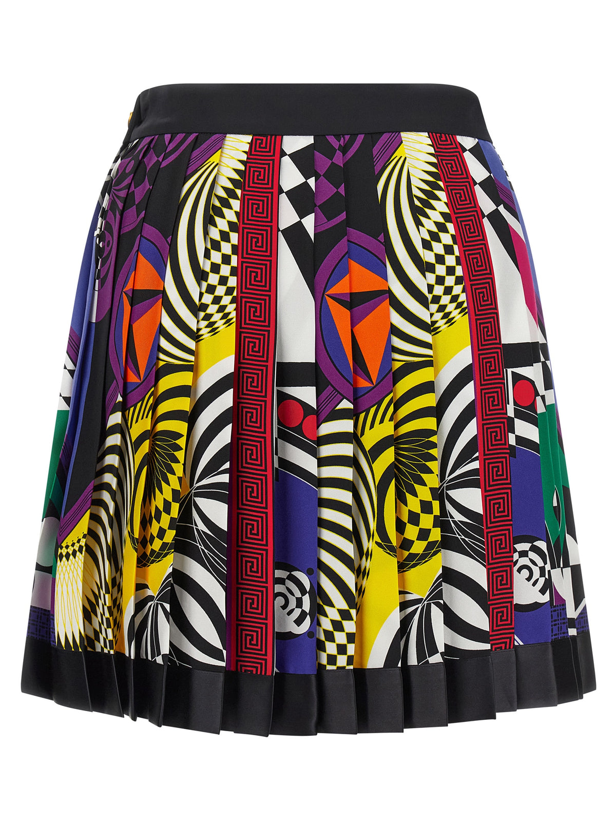 Versace Multicolor Silk Long Skirt