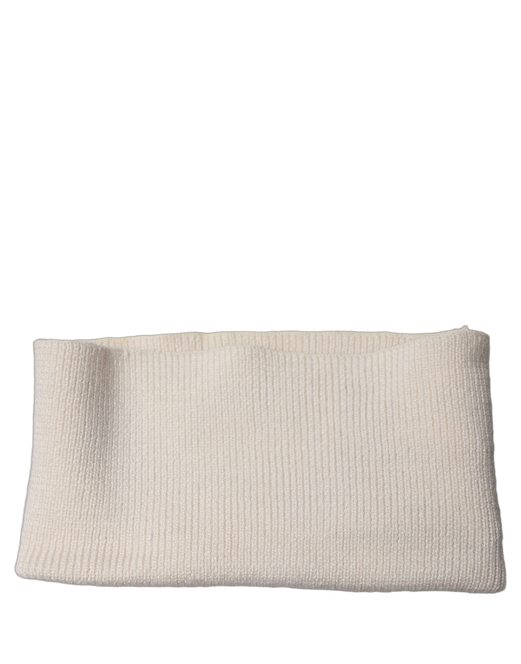 Dolce & Gabbana Men's White Knitted Neck Warmer