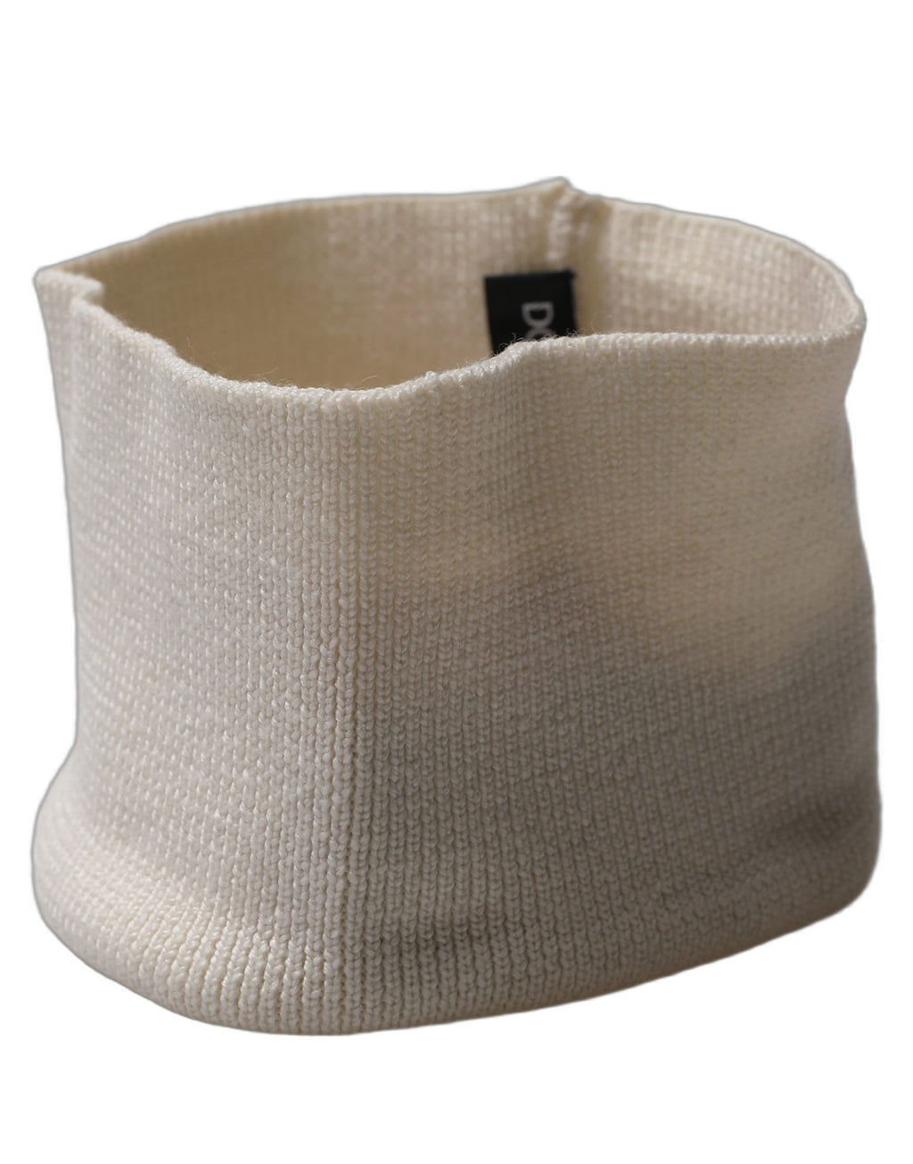 Dolce & Gabbana Men's White Knitted Neck Warmer