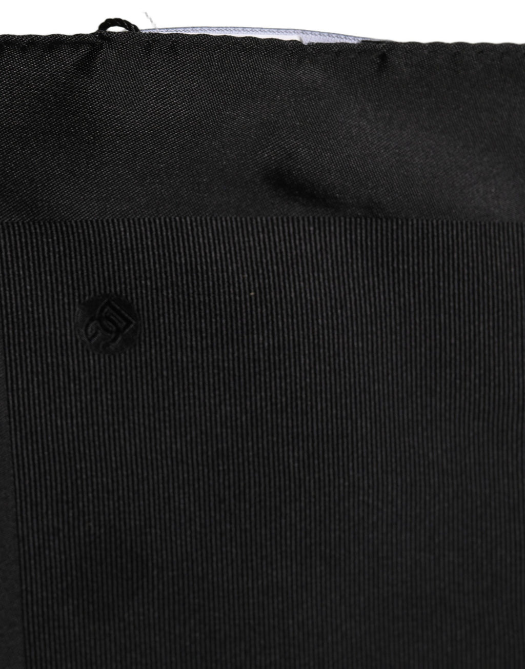 Dolce & Gabbana Black Silk Square Handerkerchief Pocket Scarf