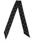 Dolce & Gabbana Black Silk DG Logo Men Skinny Shawl Scarf
