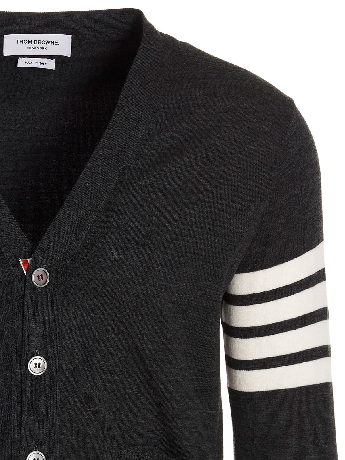 Thom Browne Gray Merino Wool Cardigan