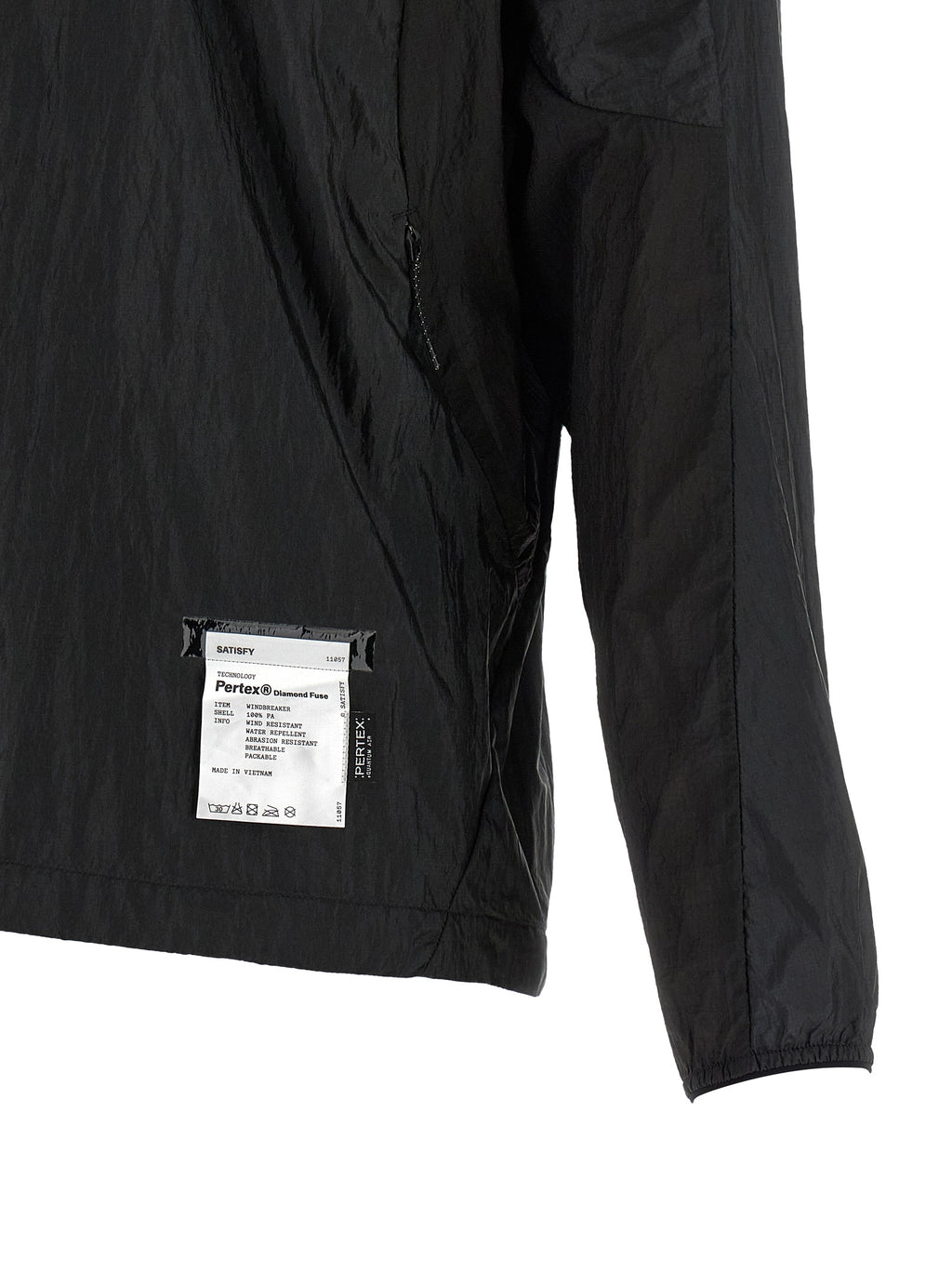 SATISFY Black Polyamide Shell Jacket