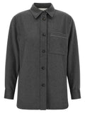 Peserico Gray Virgin Wool Blouse