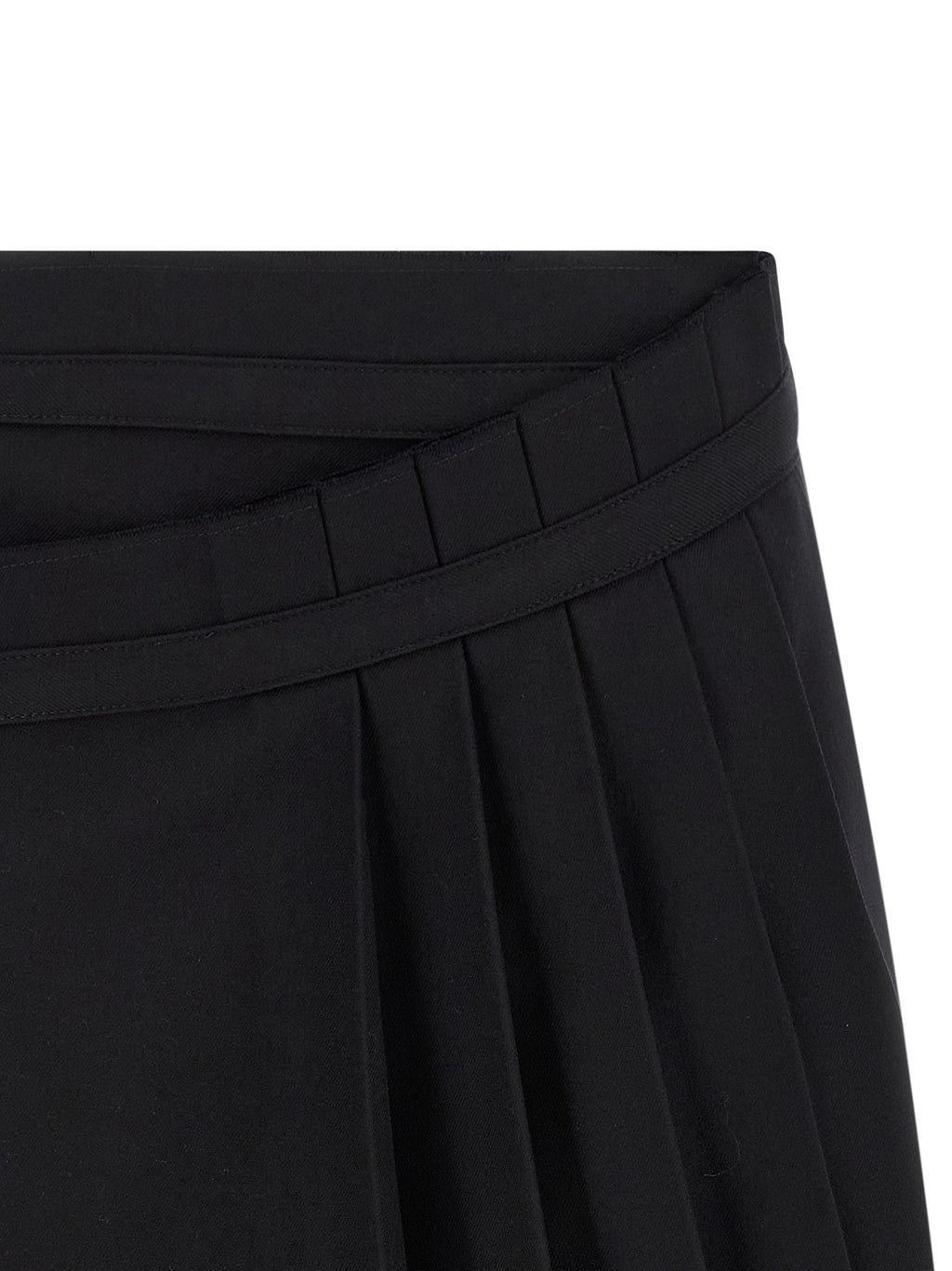 Dries Van Noten Black Wool Long Skirt