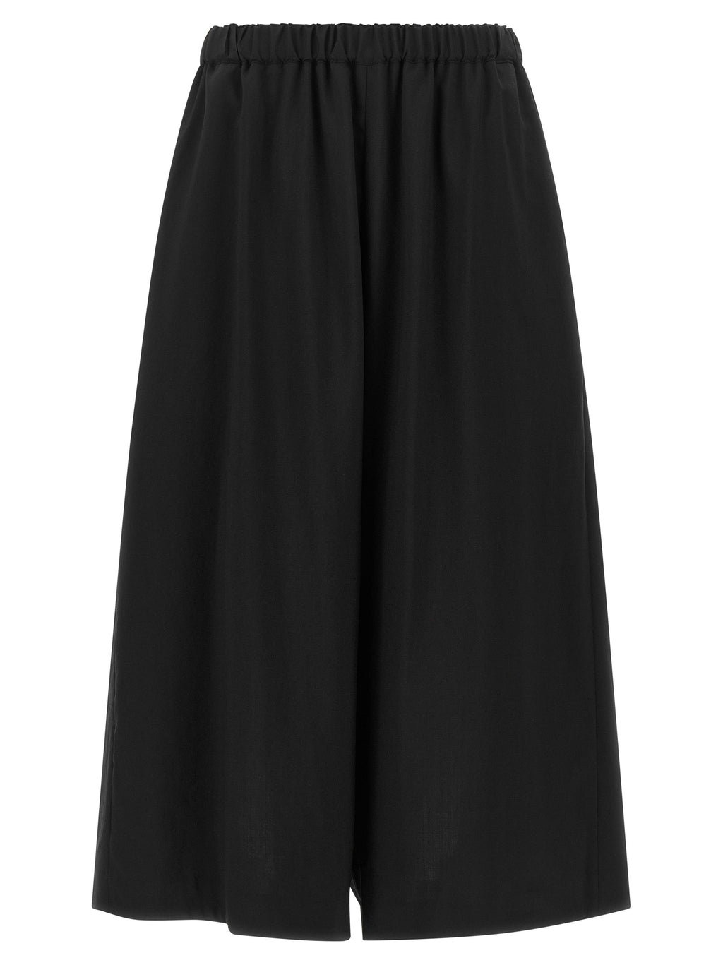Comme Des Garçons Black Wool Cropped Pants