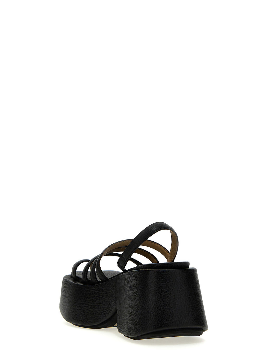 Marsell Black Calfskin Stiletto Heel Sandals