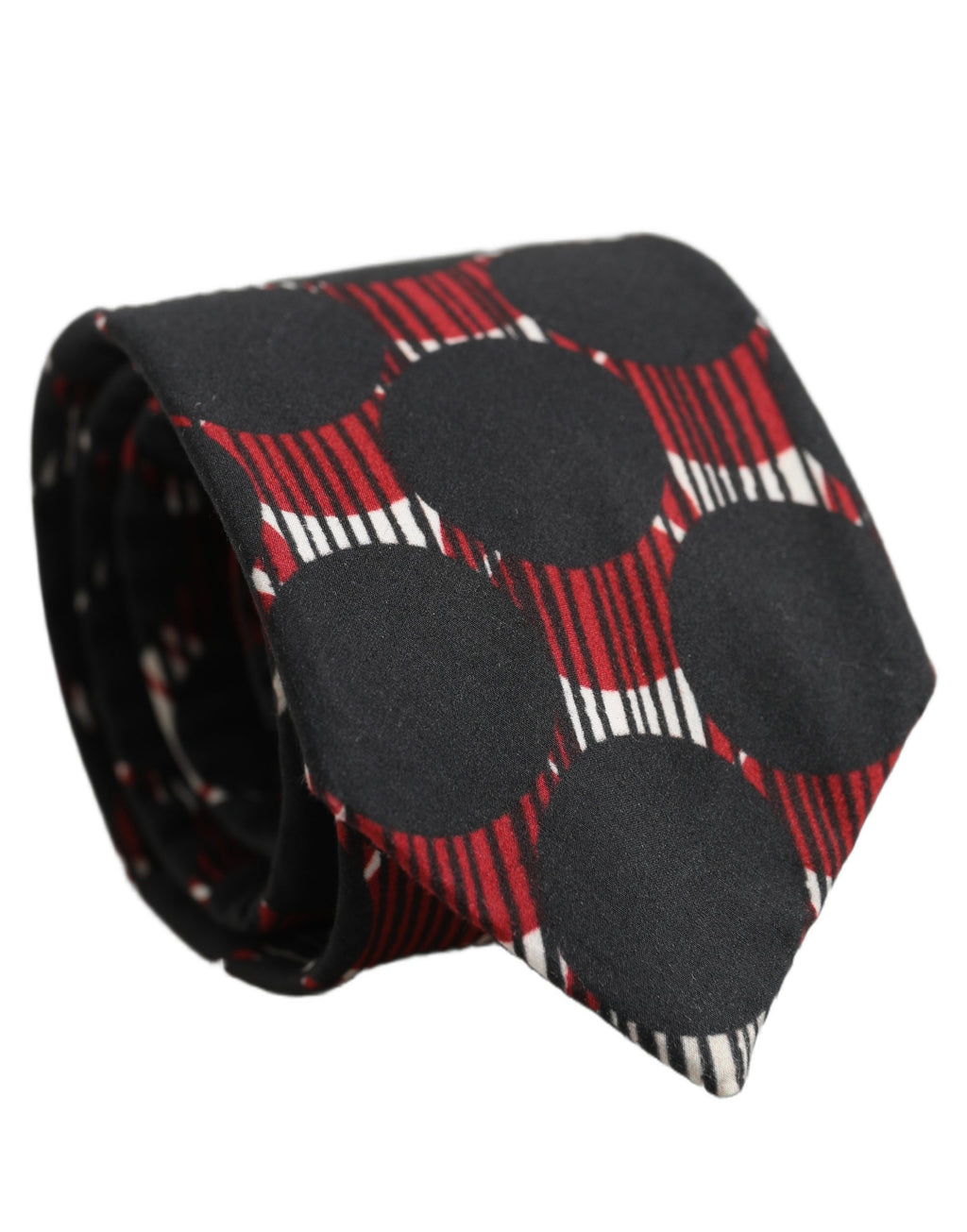 Dolce & Gabbana Multicolor Cotton Geometric Adjustable Tied Necktie Tie