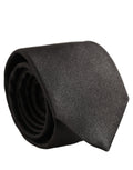 Dolce & Gabbana Men Dark Gray Silk Classic Adjustable Tied Necktie Tie