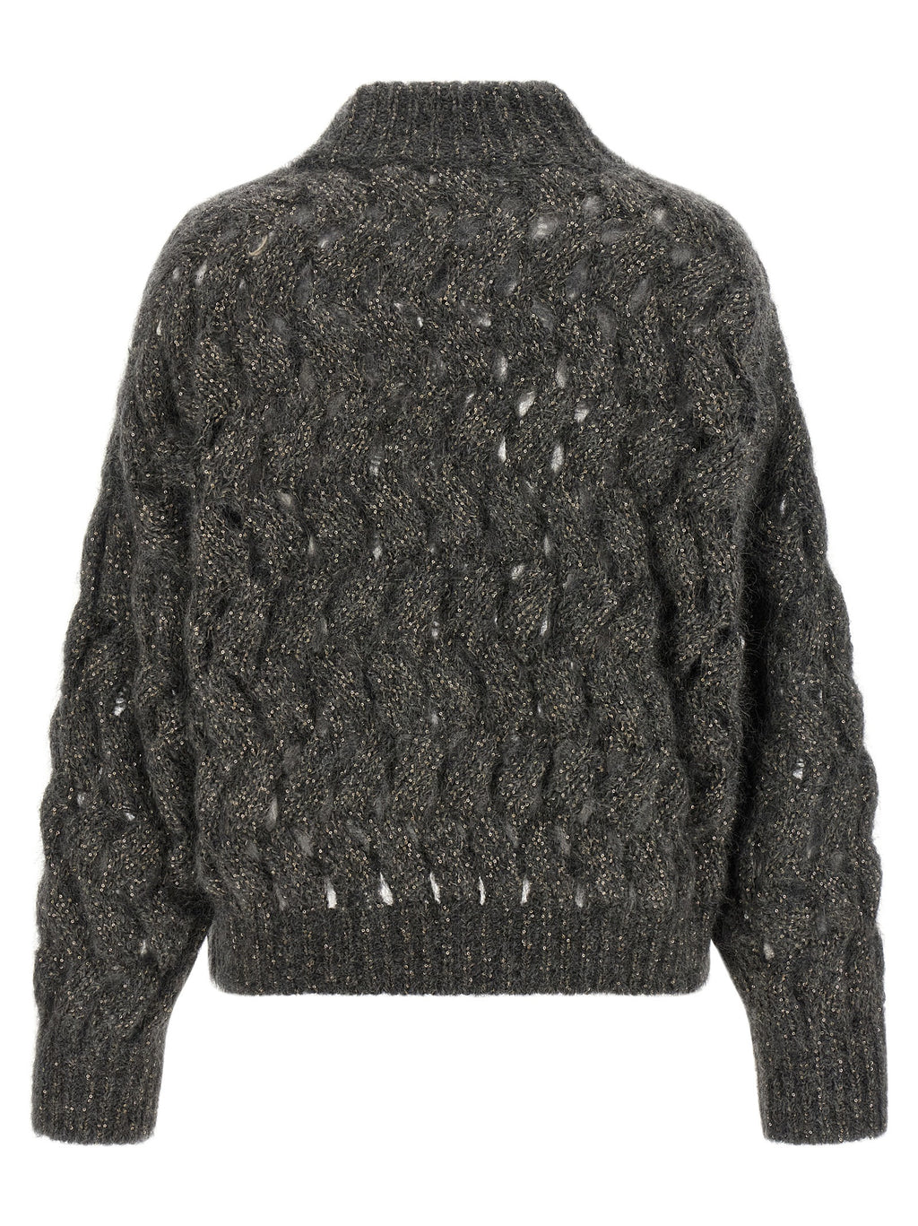 Brunello Cucinelli Gray Wool Cardigan