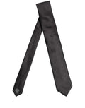 Dolce & Gabbana Black Satin 100% Silk Adjustable Tied Men Necktie Tie