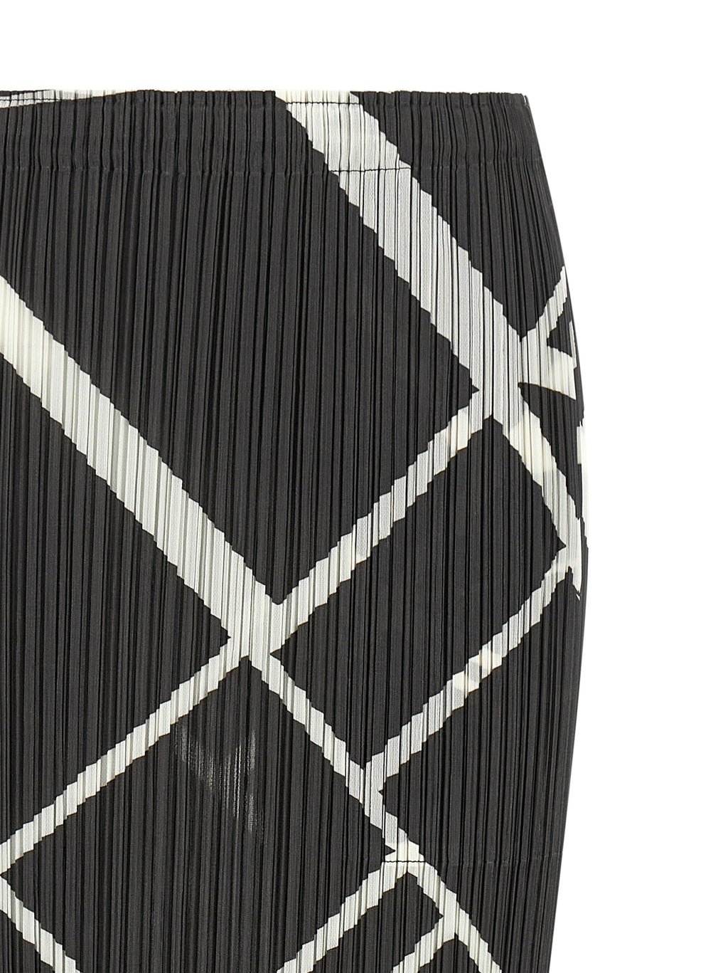 PLEATS PLEASE ISSEY MIYAKE Gray Polyester Mini Skirt