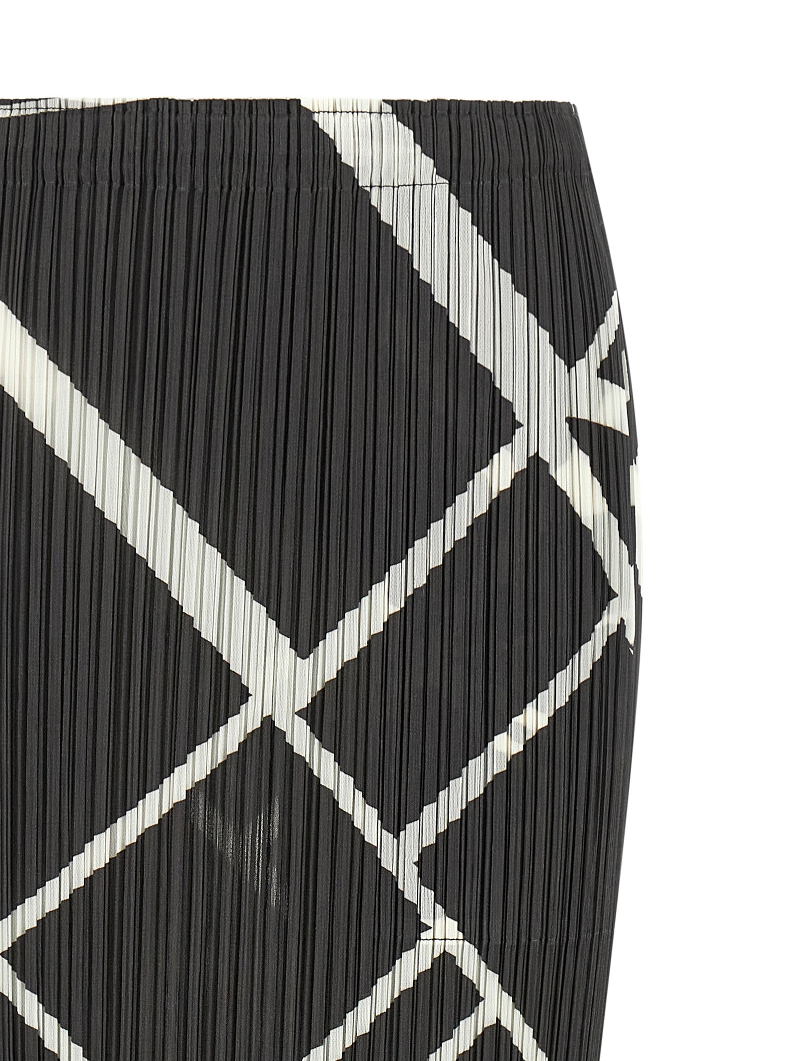 PLEATS PLEASE ISSEY MIYAKE Gray Polyester Mini Skirt