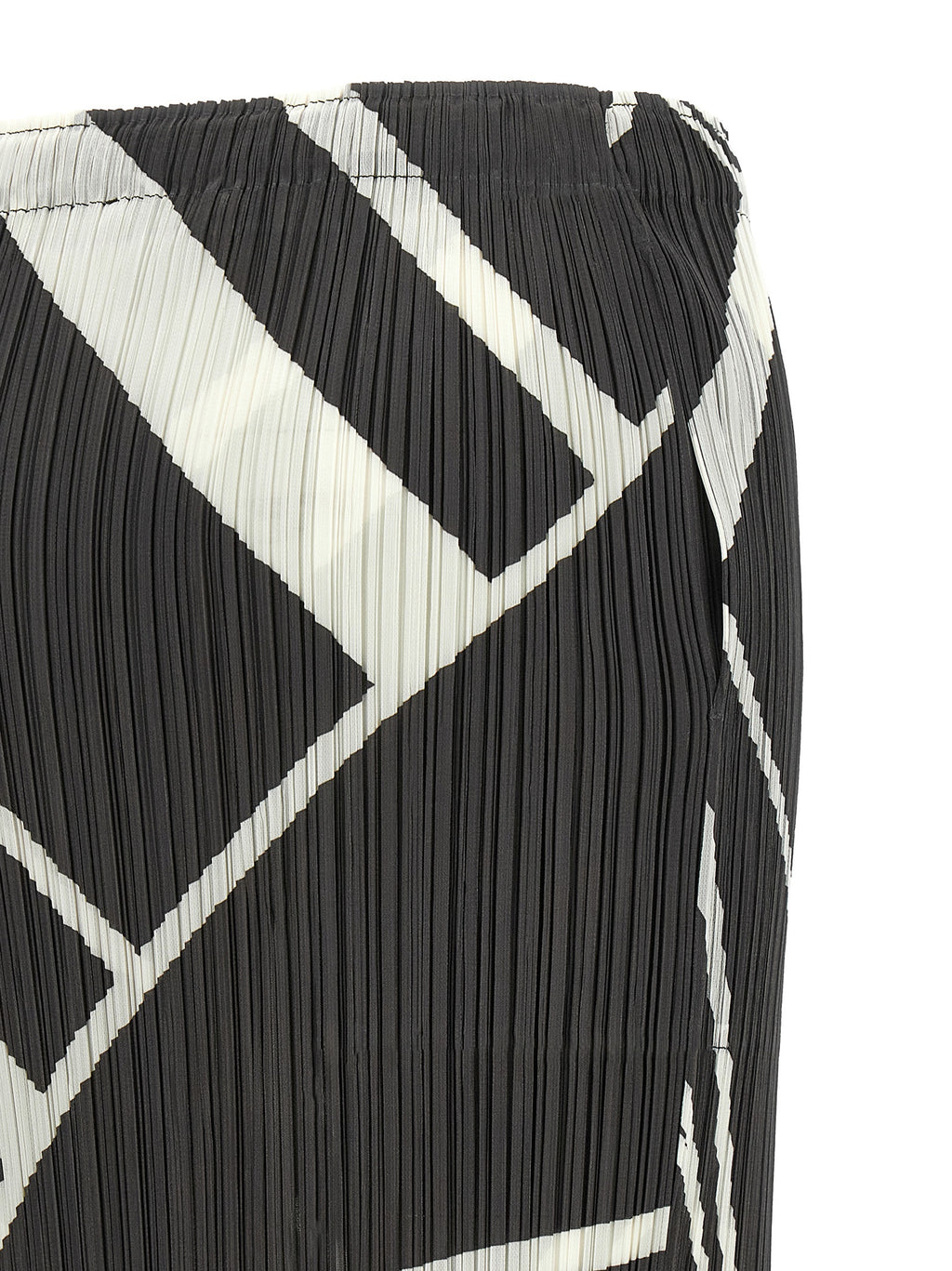 PLEATS PLEASE ISSEY MIYAKE Gray Polyester Mini Skirt