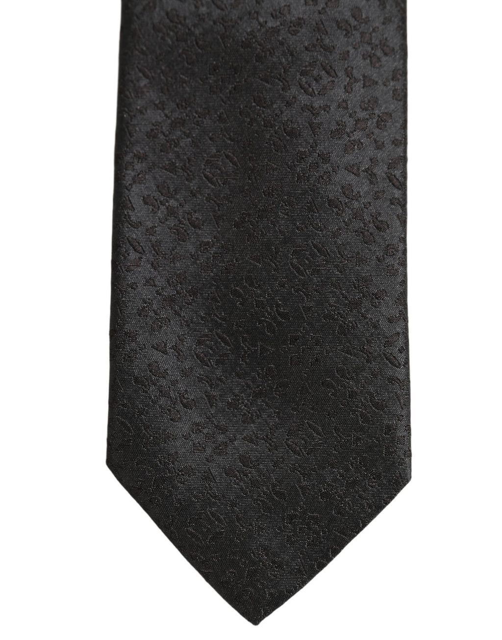 Dolce & Gabbana Black Jacquard Silk Adjustable Necktie Men Accessory Tie