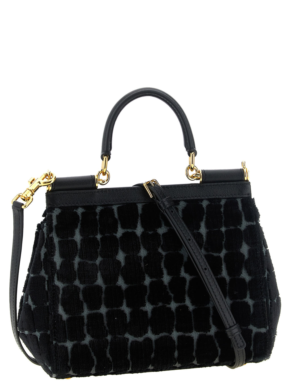 Dolce & Gabbana Black Cotton Handbag