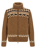 Moncler Brown Virgin Wool Cardigan