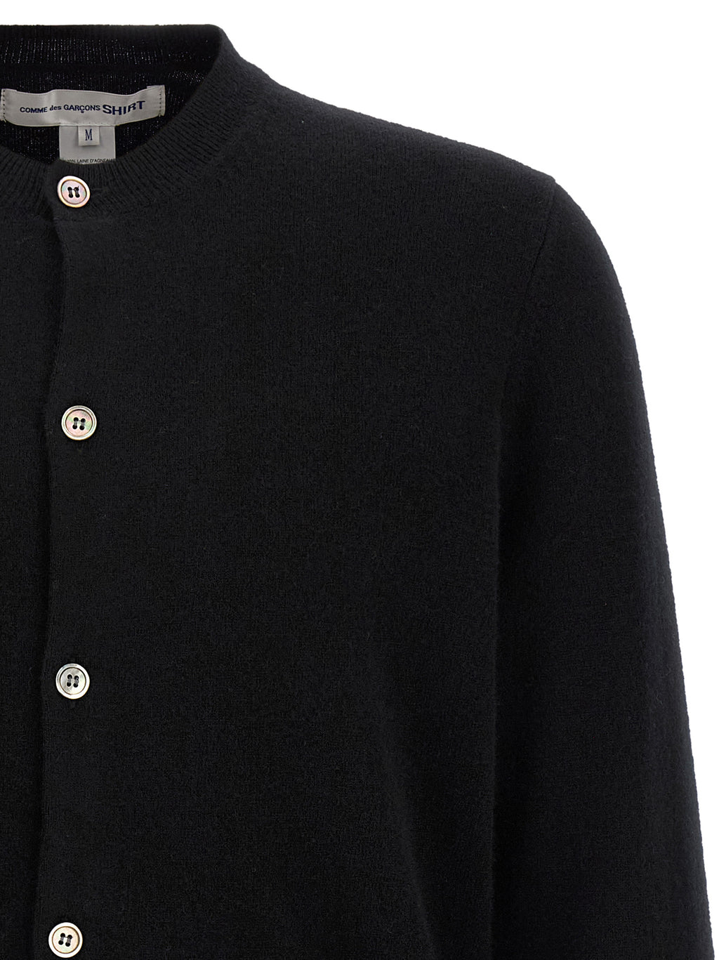Comme Des Garçons Black Wool Cardigan