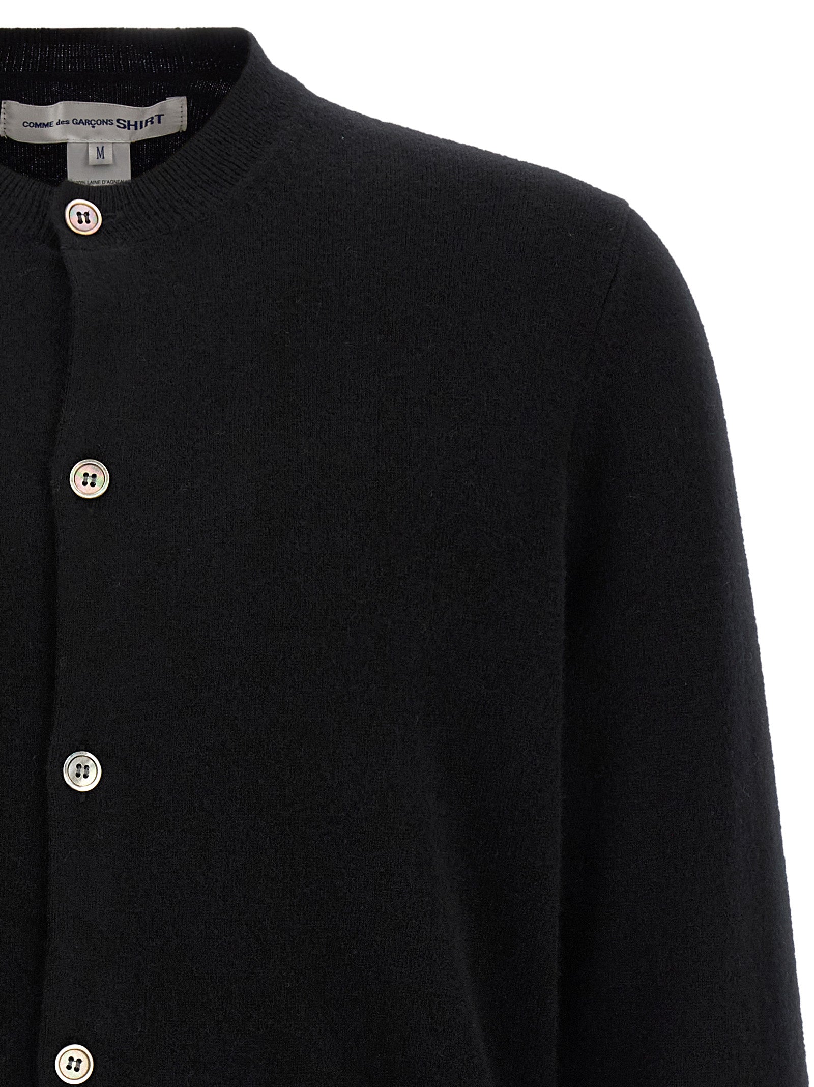 Comme Des Garçons Black Wool Cardigan