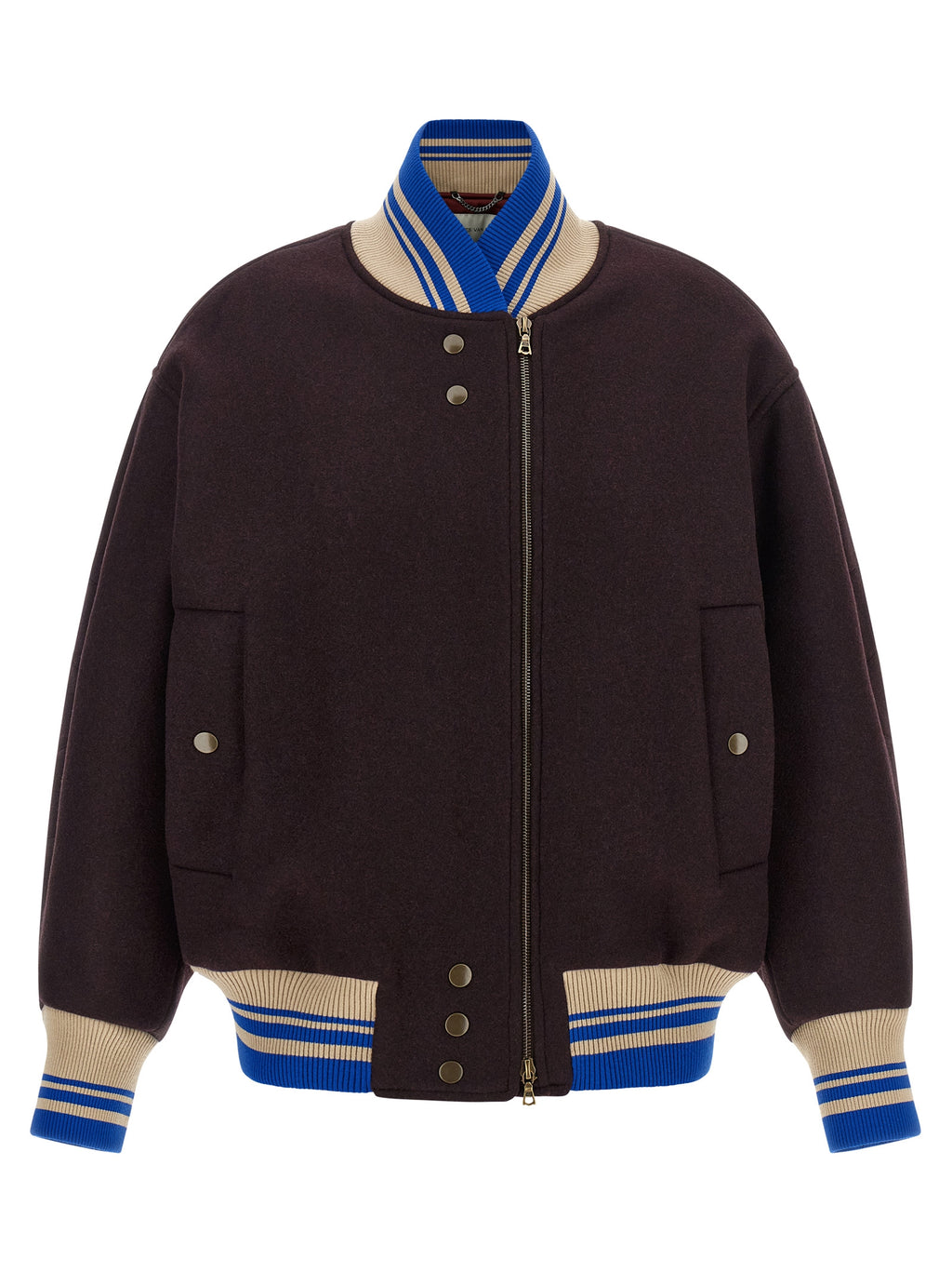 Dries Van Noten Purple Wool Bomber