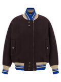 Dries Van Noten Purple Wool Bomber
