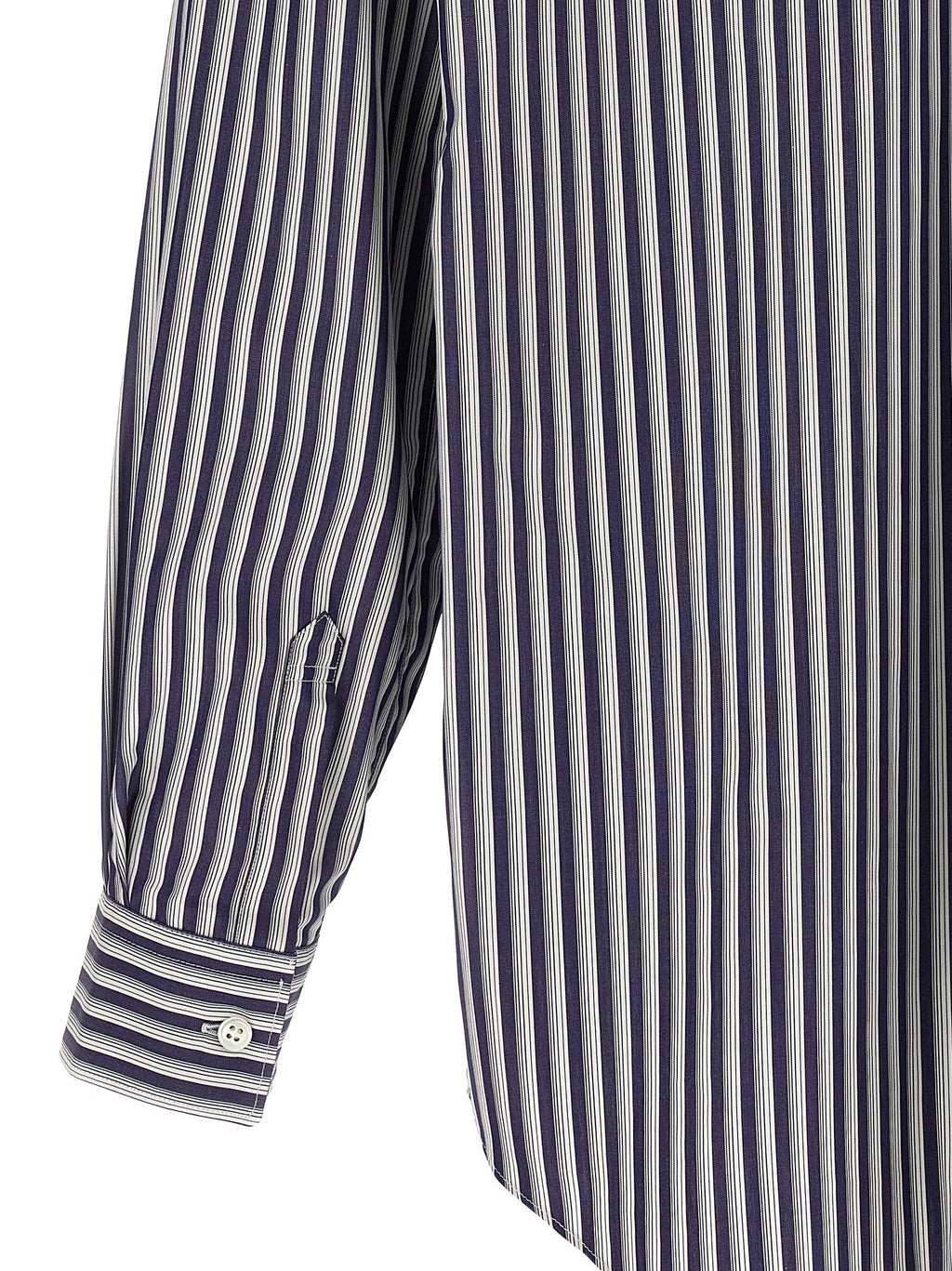 Comme Des Garçons Blue Cotton Blouse