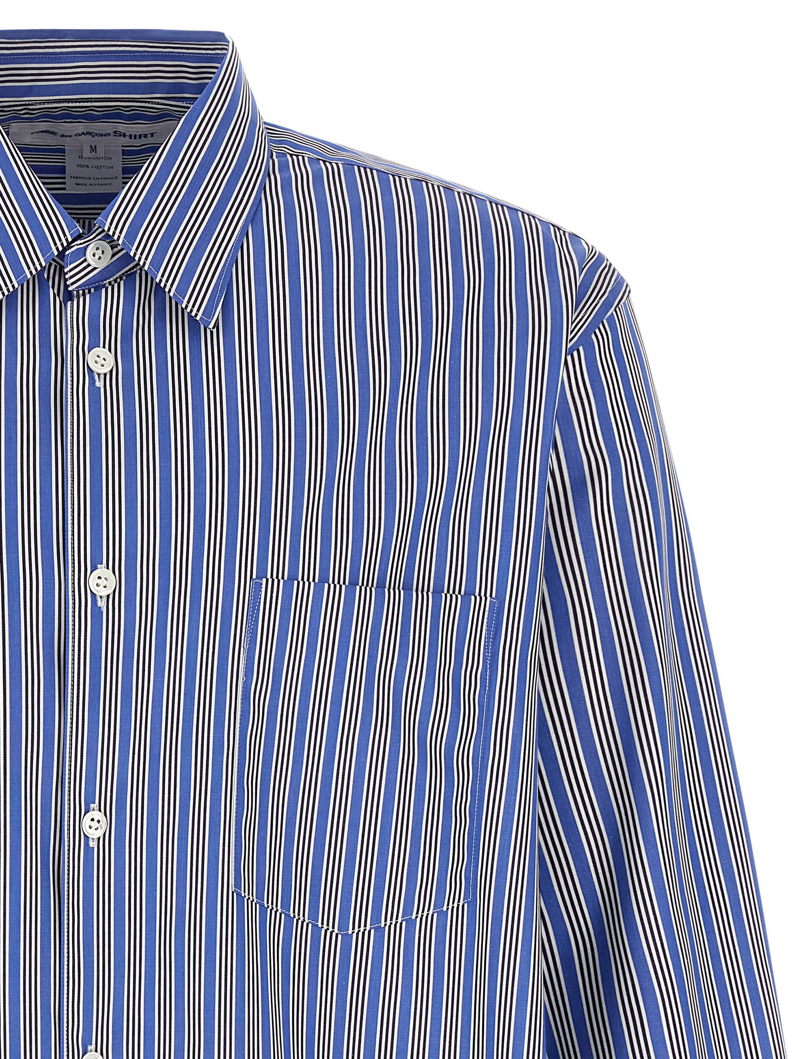 Comme Des Garçons Blue Cotton Blouse