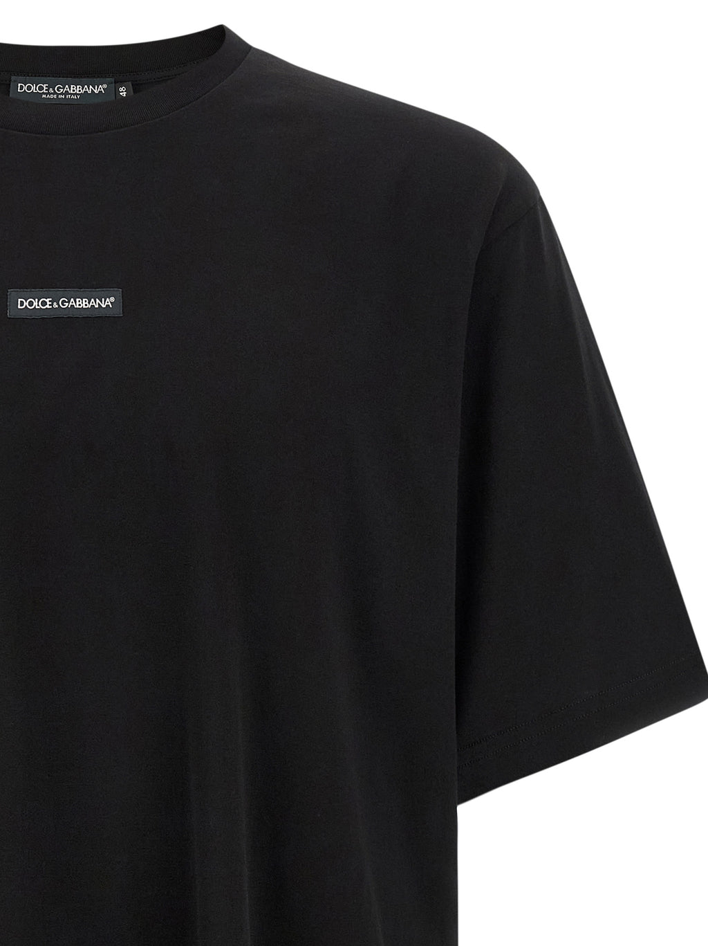 Dolce & Gabbana Black Cotton T-Shirt