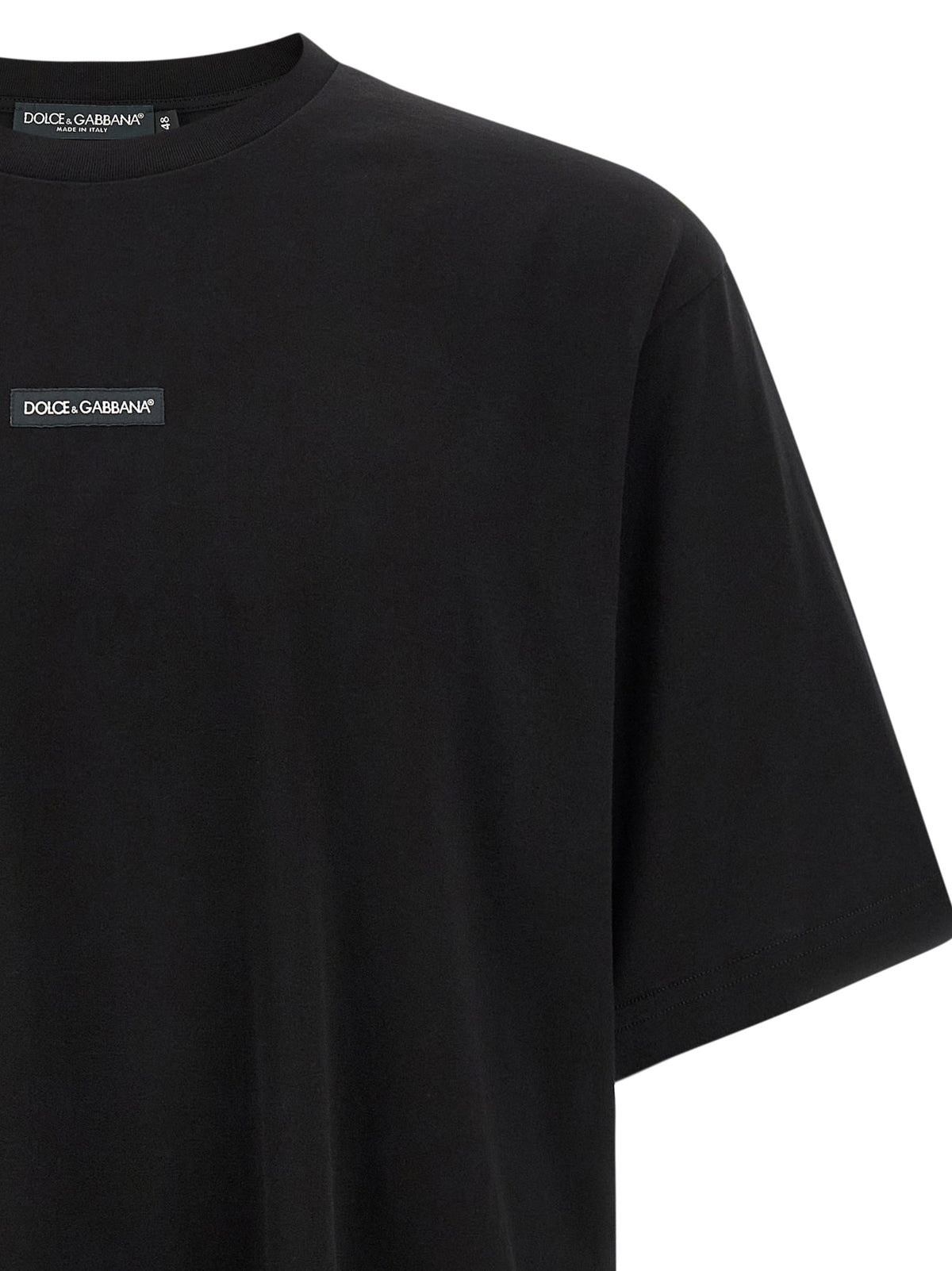 Dolce & Gabbana Black Cotton T-Shirt