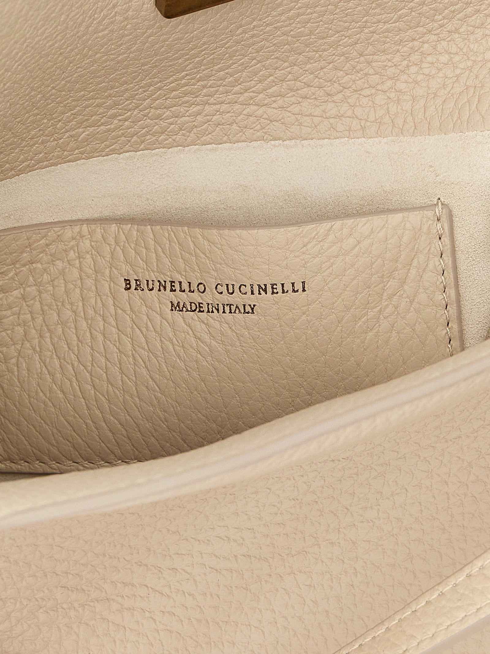 Brunello Cucinelli Beige Nubuc Leather Handbag