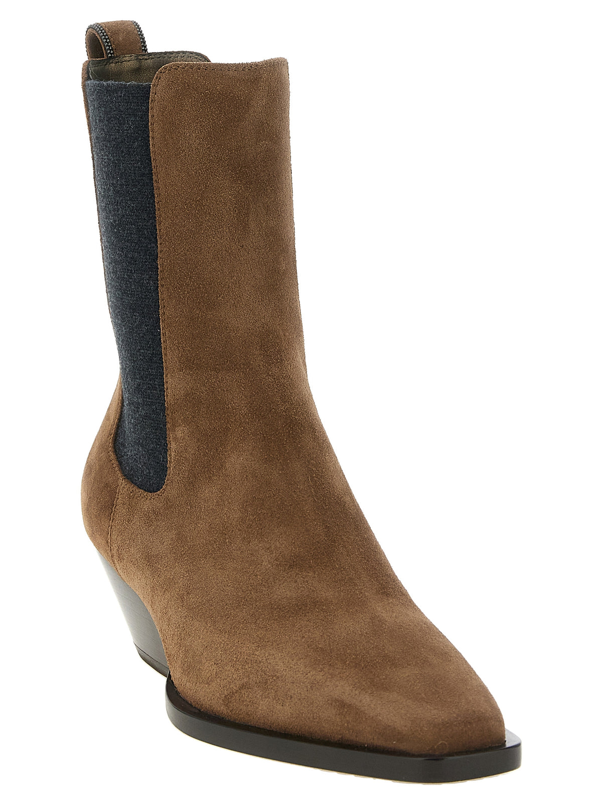 Brunello Cucinelli Brown Calfskin Chelsea Boots