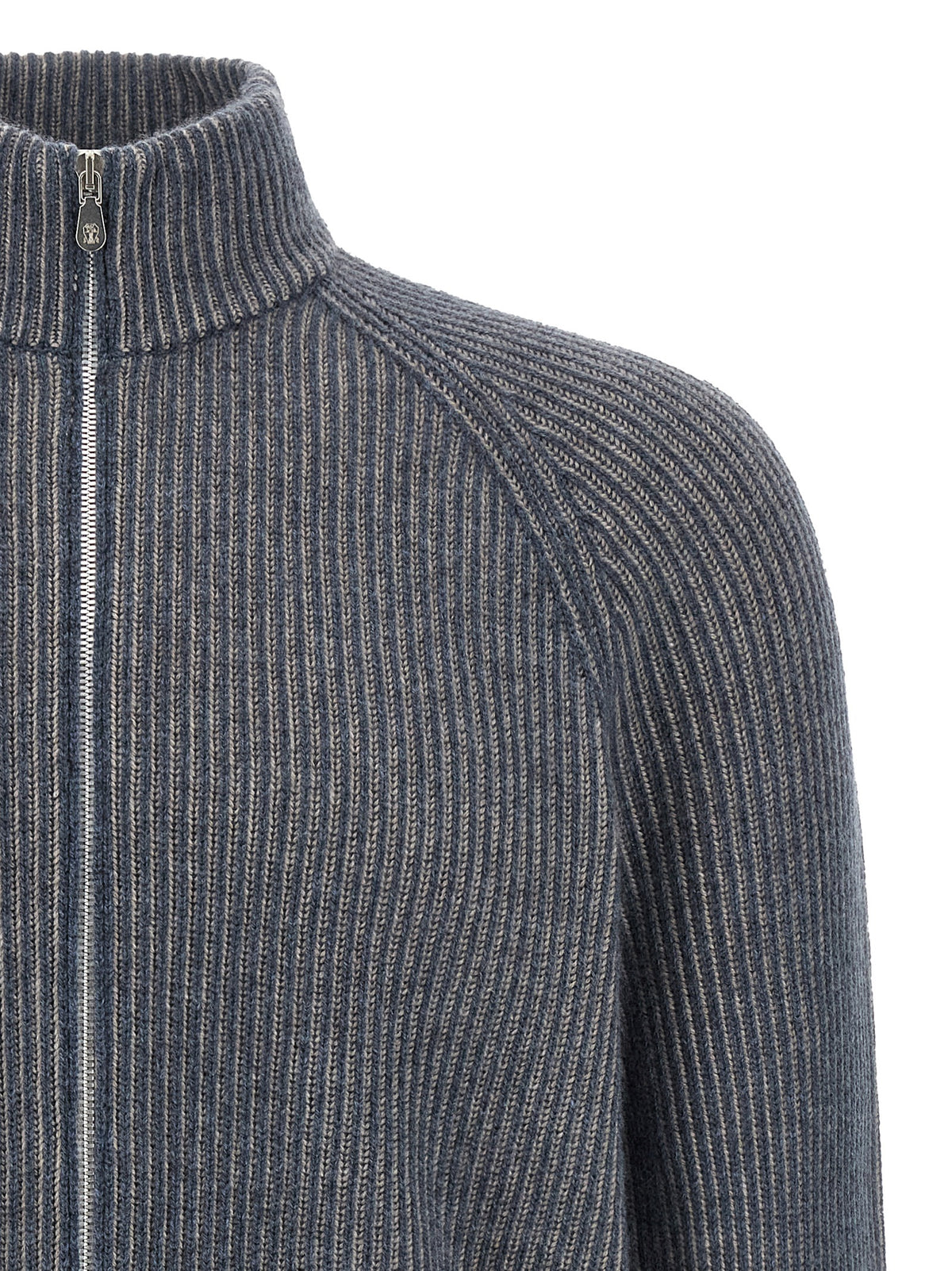Brunello Cucinelli Blue Cashmere Cardigan