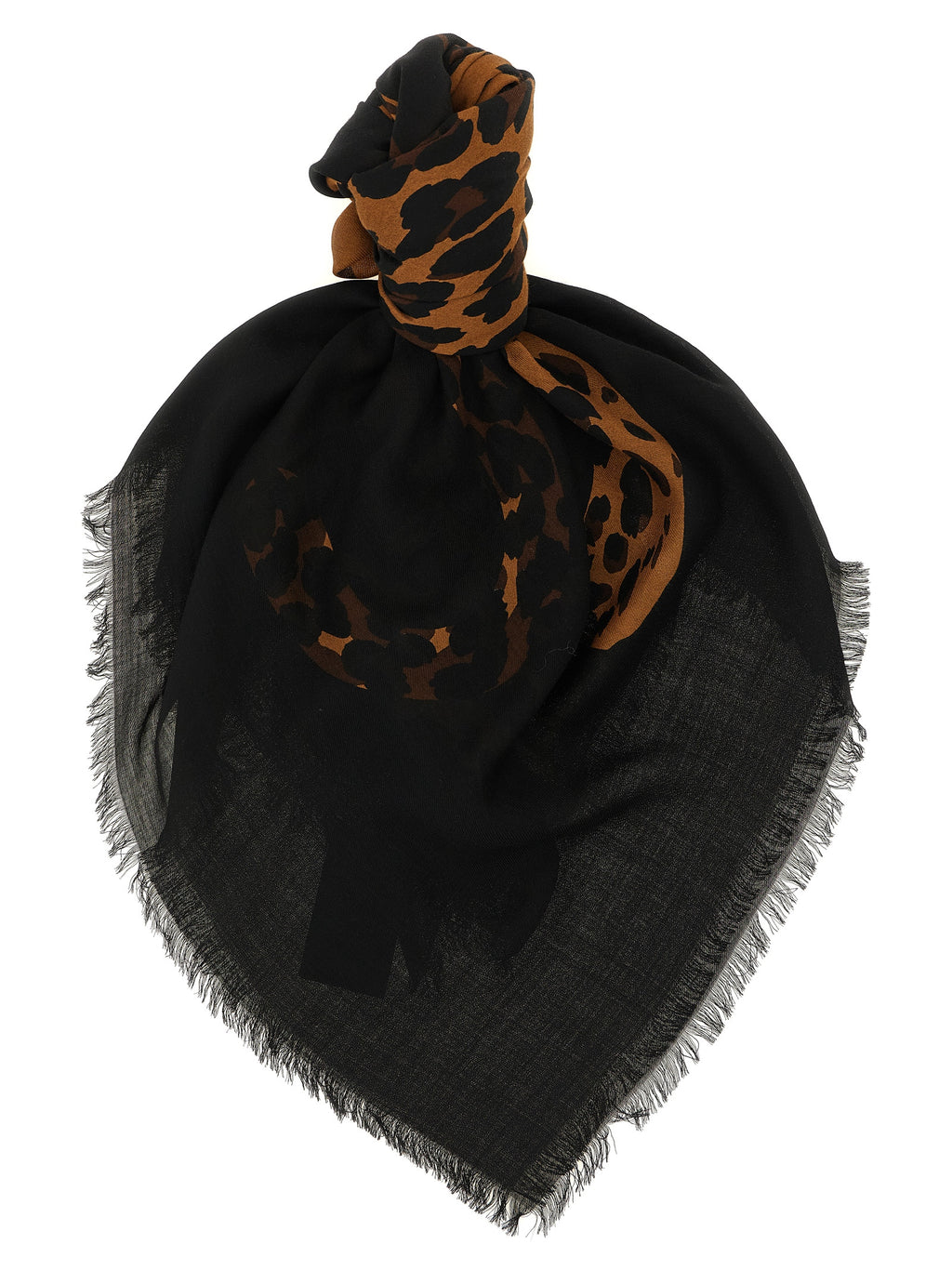 Saint Laurent Black Wool Foulard