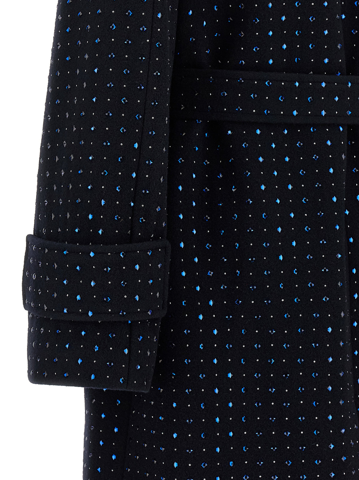 PINKO Blue Wool Coat