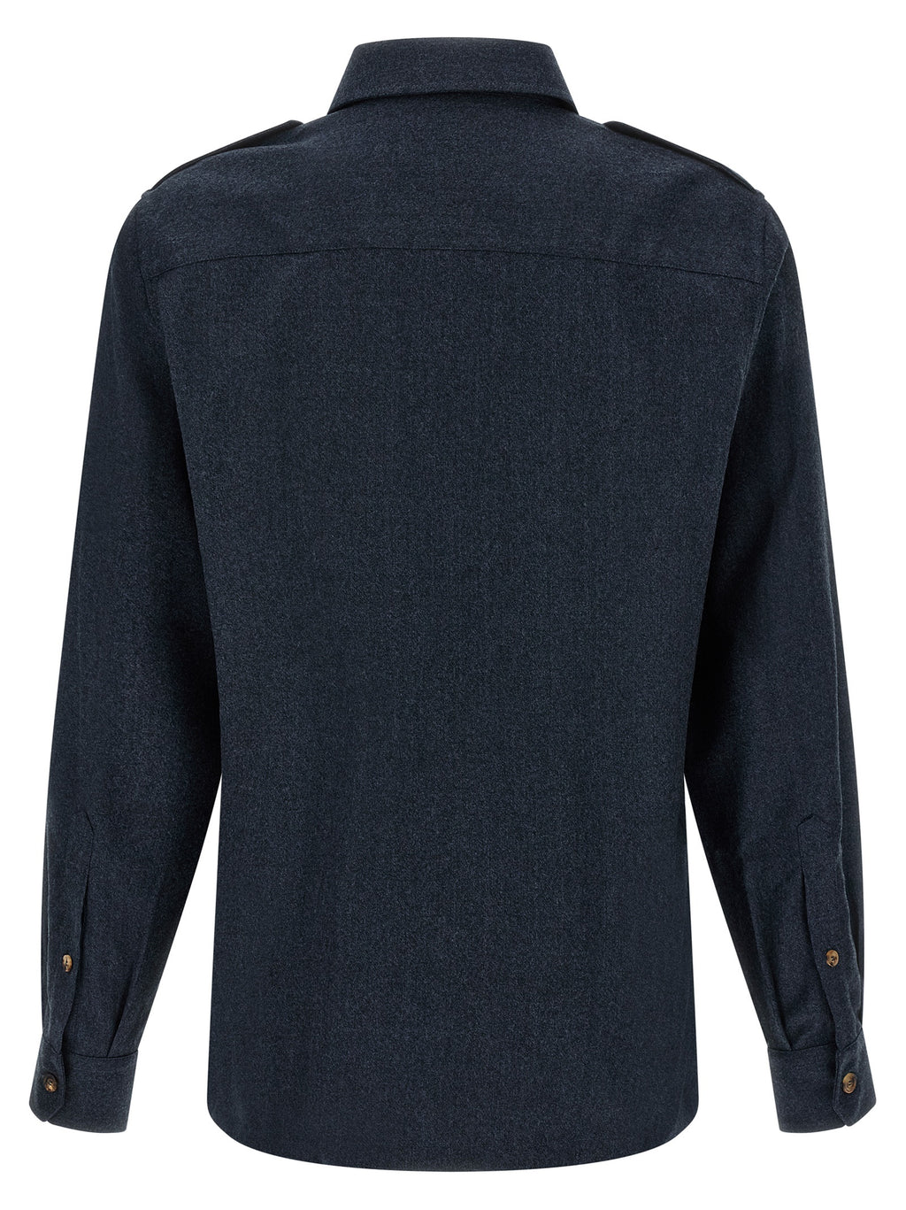 Brunello Cucinelli Blue Virgin Wool Blouse