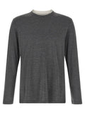 Brunello Cucinelli Gray Silk T-Shirt