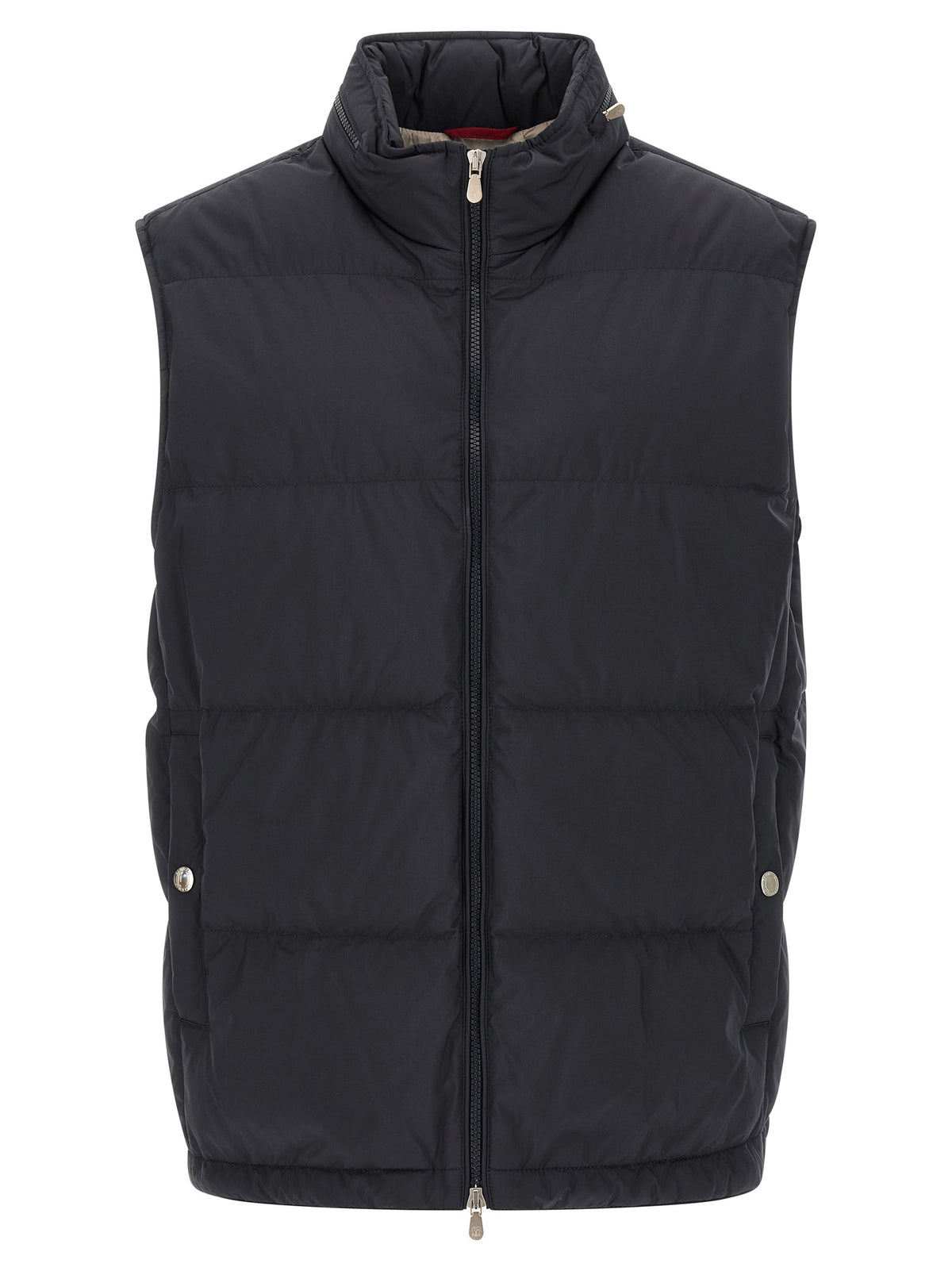 Brunello Cucinelli Blue Polyester Sleeveless Jacket
