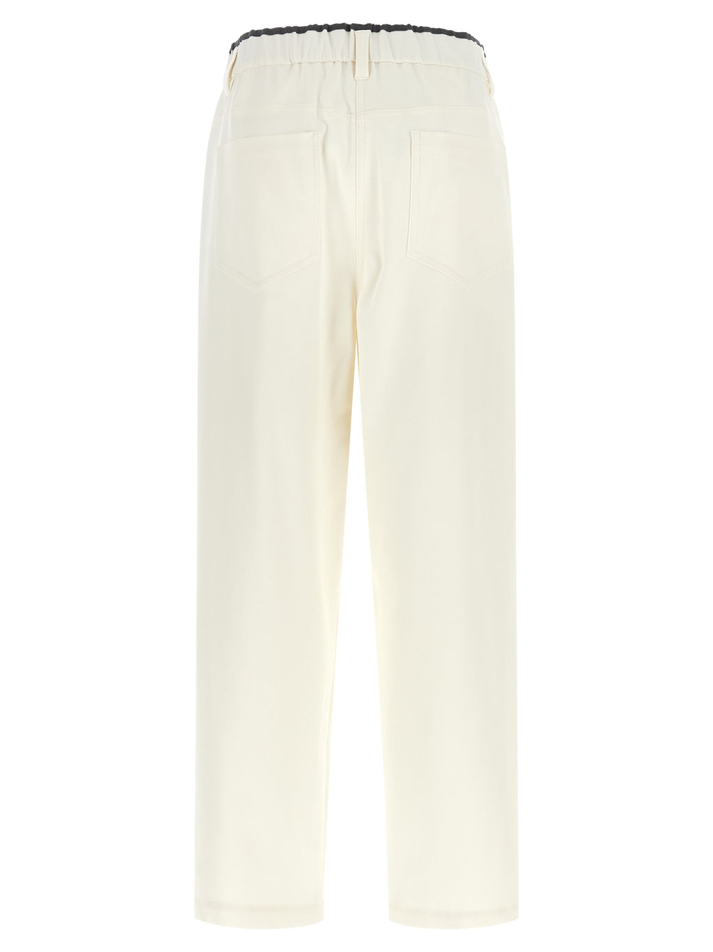 Brunello Cucinelli White Cotton Casual Pants