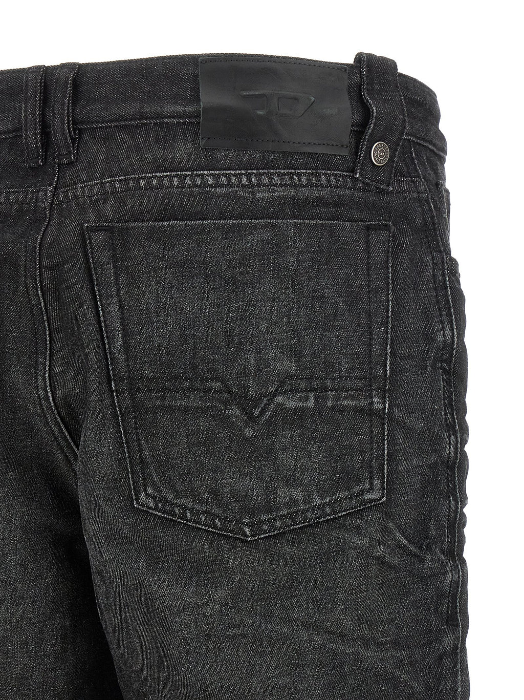 Diesel Gray Cotton Straight-Leg Jeans