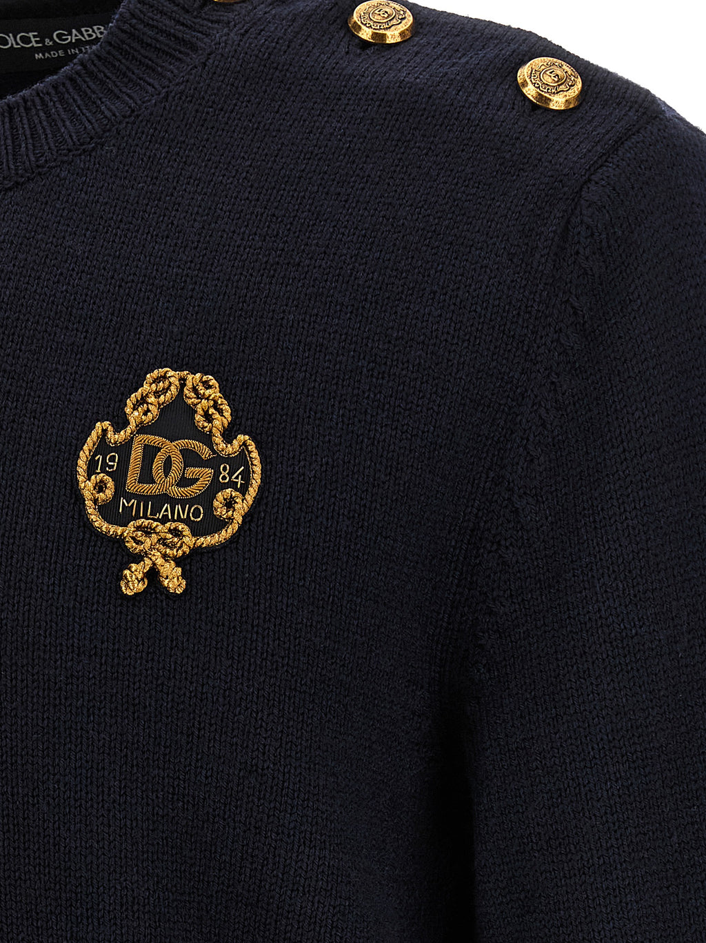 Dolce & Gabbana Blue Virgin Wool Cardigan